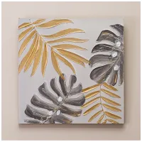 Картина Золотая монстера 60х60х3 см – Bronco