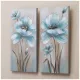 Комплект из 2-х картин Голубой цветок 30х60х2.5 см (каждая) – Bronco