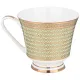 Фарфоровый чайный набор на 2 персоны 4 предмета золотая сетка 270 мл мятный - Lefard