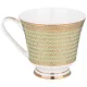 Фарфоровый чайный набор на 6 персон 12 предметов золотая сетка hа 270 мл мятный - Lefard