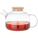 Стеклянный заварочный чайник 1.3 л с бамбуковой крышкой – Agness