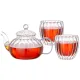 Стеклянный чайный набор чайник 600 мл и 2 кружки 250 мл - Agness