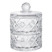 Емкость для хранения с крышкой 2 яруса Diamant 10,5*15 см, 280 мл (каждая)