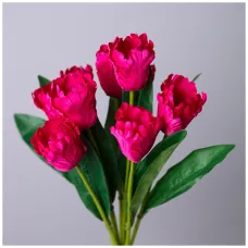 Букет искусственный из 9 тюльпанов длина=44см, цвет - Lefard