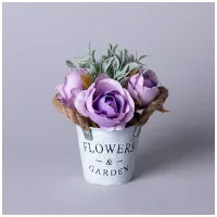 Цветочная композиция в ведерке 19 см – Lefard