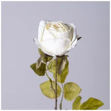 Цветок искусственный роза длина=72см, цвет белый - Lefard