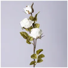Цветок искусственный роза длина=80см, цвет белый - Lefard