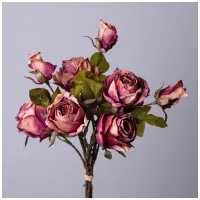 Букет из искусственных роз, длина 53 см, цвет розово-оранжевый – Lefard