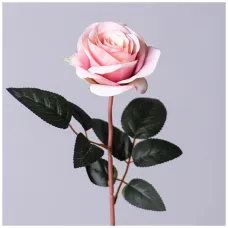 Цветок искусственный роза длина=51см, цвет кремовый - Lefard