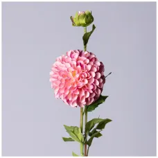 Цветок искусственный георгина длина=80см, цвет марсала - Lefard