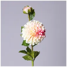 Цветок искусственный георгина длина=80см, цвет ванильный - Lefard