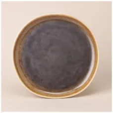 Тарелка закусочная 20,8 см, цвет: коричневый – Lefard 6 штук