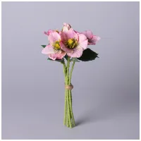 Букет искусственных цветов Геллеборус, высота 31 см – Lefard
