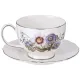 Фарфоровый чайный набор на 6 персон 12 предметов bouquet 280 мл - Lefard