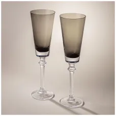 Набор бокалов для шампанского из 2 шт trendy grey 230 мл - Lefard