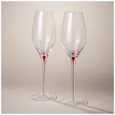 Набор бокалов для шампанского из 2 шт accent red 300 мл - Lefard