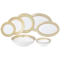 Столовый сервиз на 6 персон, 23 предмета, Золотая сетка – Lefard
