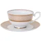 Фарфоровый чайный сервиз на 6 персон 14 предметов золотая сетка - Lefard