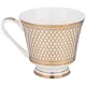 Фарфоровый чайный набор на 6 персон 12 предметов золотая сетка 270 мл - Lefard