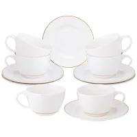 Фарфоровый кофейный набор на 6 персон, 12 предметов, Style, 160 мл – Lefard