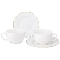 Фарфоровый чайный набор на 2 персоны, 4 предмета, Style, 270 мл – Lefard