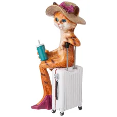 Фигурка декоративная кошка-путешественница 7,5х7х17,3 см - Lefard