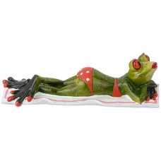 Фигурка декоративная лягушка на отдыхе 18,7х6х5 см - Lefard
