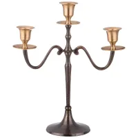 Подсвечник на 3 свечи высота 27.5 см латунь - Lefard