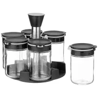 Набор емкостей для специй 6 штук 200 мл на подставке - Agness