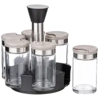 Набор емкостей для специй 6 штук 100 мл на подставке - Agness