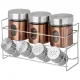 Набор банок для сыпучих продуктов и баночек для специй на металлической подставке - Agness