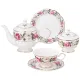 Фарфоровый чайный сервиз на 6 персон, 20 предметов Melody of Roses 1100/300/270 мл – Lefard