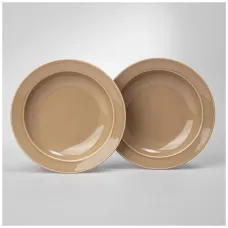 Набор тарелок суповых Tint 22,5 см (мокко) 2 штуки - Lefard
