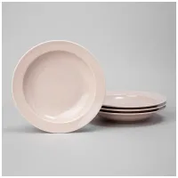 Набор тарелок суповых Tint 22,5 см (розовый) 4 штуки - Lefard
