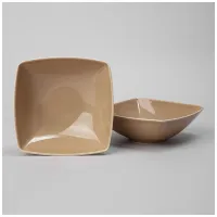 Набор салатников квадратных Tint 600 мл (мокко) 2 штуки - Lefard