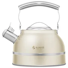 Чайник со свистком 2,7 л, термоаккумулирующее дно, индукция - Agness