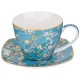 Фарфоровый чайный набор на 4 персоны, 8 предметов, Цветущий миндаль (В. Ван Гог), 250 мл – Lefard