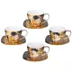 Фарфоровый чайный набор на 4 персоны, 8 предметов Art Collection (Г. Климт), 250 мл – Lefard
