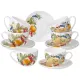 Фарфоровый чайный набор на 6 персон, 12 предметов Fruit Basket, 330 мл – Lefard