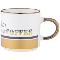 Кружка But first coffee 390 мл белая - Lefard