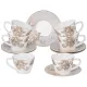 Фарфоровый чайный набор на 6 персон, 12 предметов, Очарование, 220 мл – Lefard