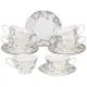 Фарфоровый чайный набор на 6 персон, 12 предметов Нежность, 250 мл – Lefard