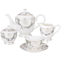 Фарфоровый чайный сервиз на 6 персон, 15 предметов Нежность - Lefard