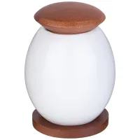 Банка с деревянной крышкой Native 9.5*12 см 400 мл на деревянной подставке - Lefard