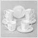 Фарфоровый кофейный набор на 6 персон, 12 предметов, Inspiration Нежность, 220 мл – Lefard