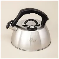 Чайник со свистком, 3 л термоаккумулирующее дно, индукция, встроенный термометр - Agness