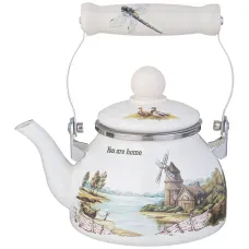Чайник эмалированный со съемным фильтром из нжс серия Family House 850 мл - Agness