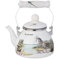 Чайник эмалированный со съемным фильтром из нжс серия Family House 1,1 л - Agness