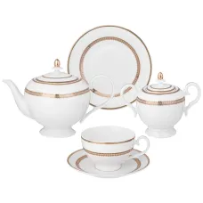 Фарфоровый чайный сервиз на 6 персон, 20 предметов, Праздничный - Lefard