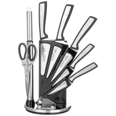 Набор ножей с ножницами и мусатом на пластиковой подставке, 8 предметов – Agness